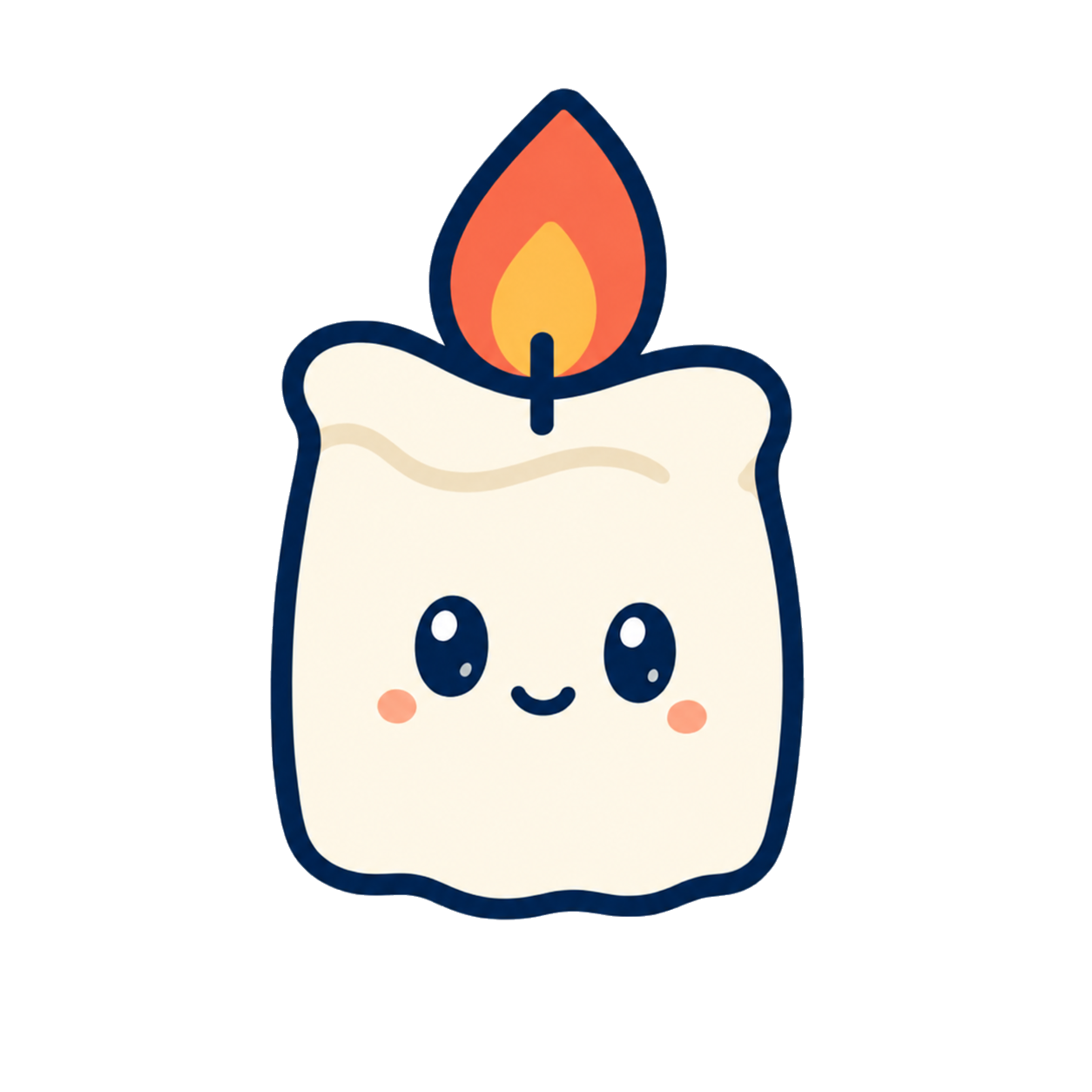 Glowy candle character